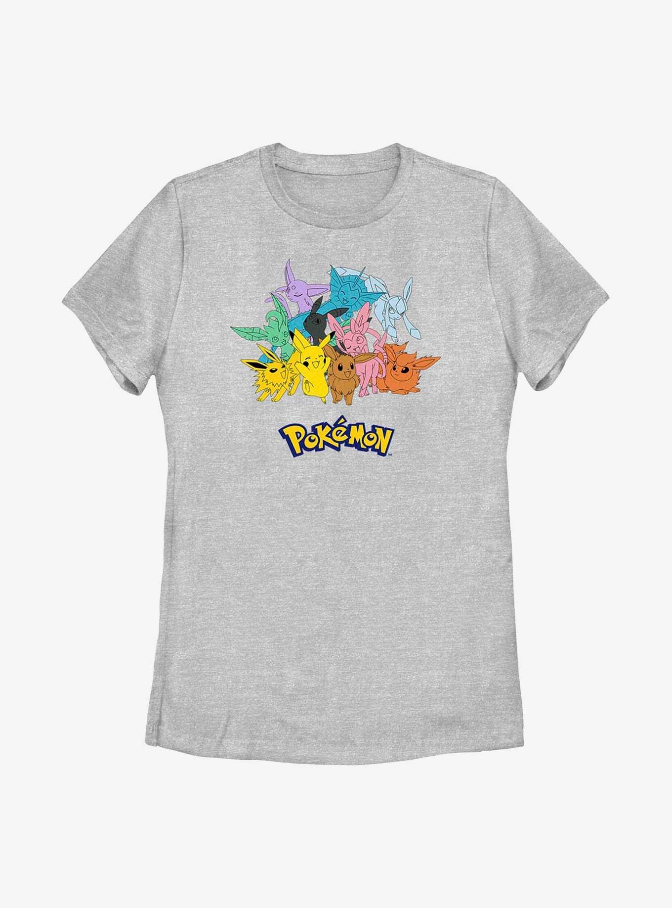 Pokemon Pikachu With Eeveelutions Womens T-Shirt, , hi-res