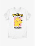 Pokemon Pikachu Pose Womens T-Shirt, WHITE, hi-res