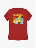 Pokemon Pokemon Kanto Starters Womens T-Shirt, RED, hi-res