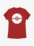 Pokemon Pokeball Simple Womens T-Shirt, RED, hi-res