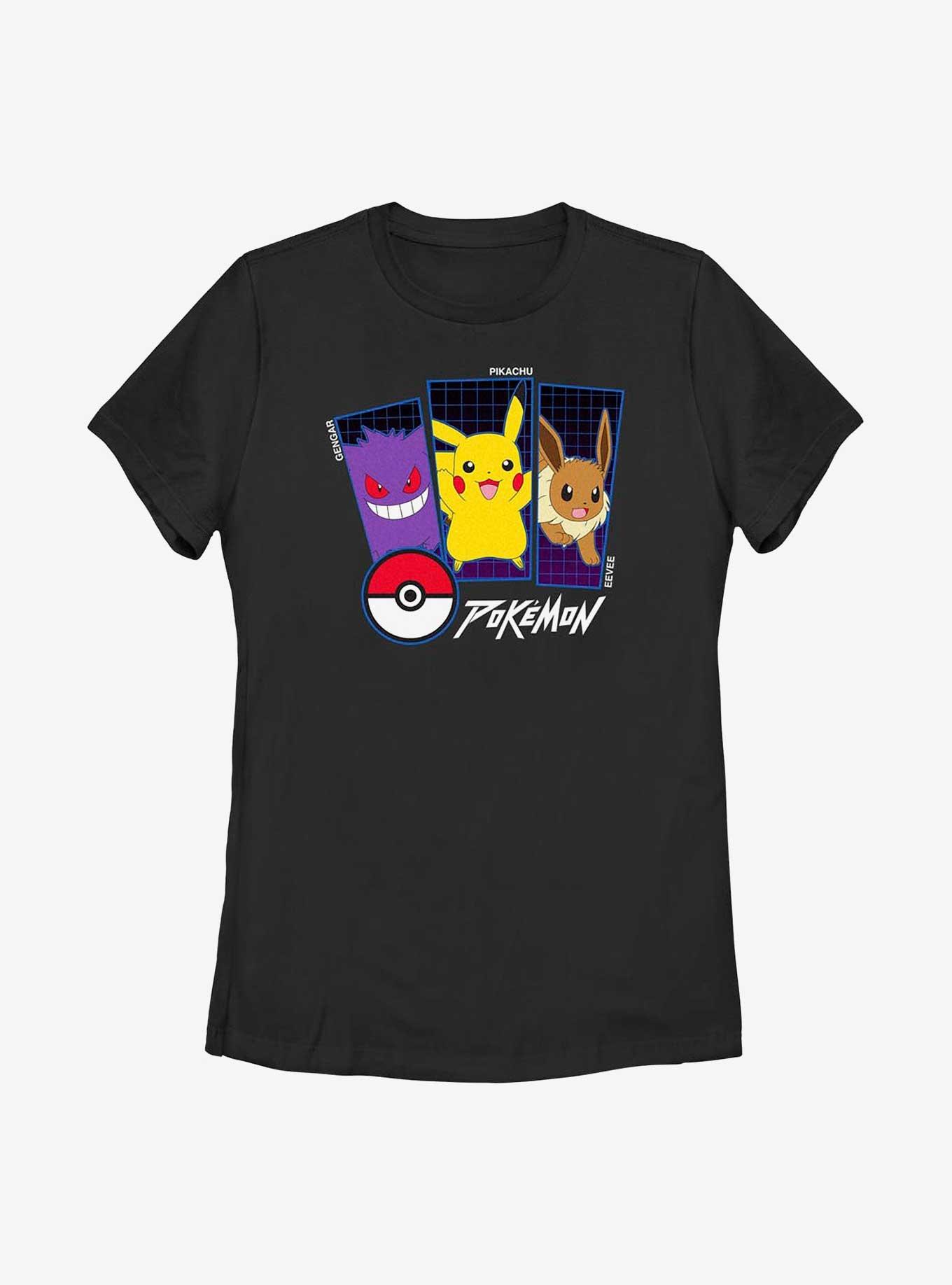 Pokemon Gengar, Pikachu, & Eevee Womens T-Shirt, , hi-res