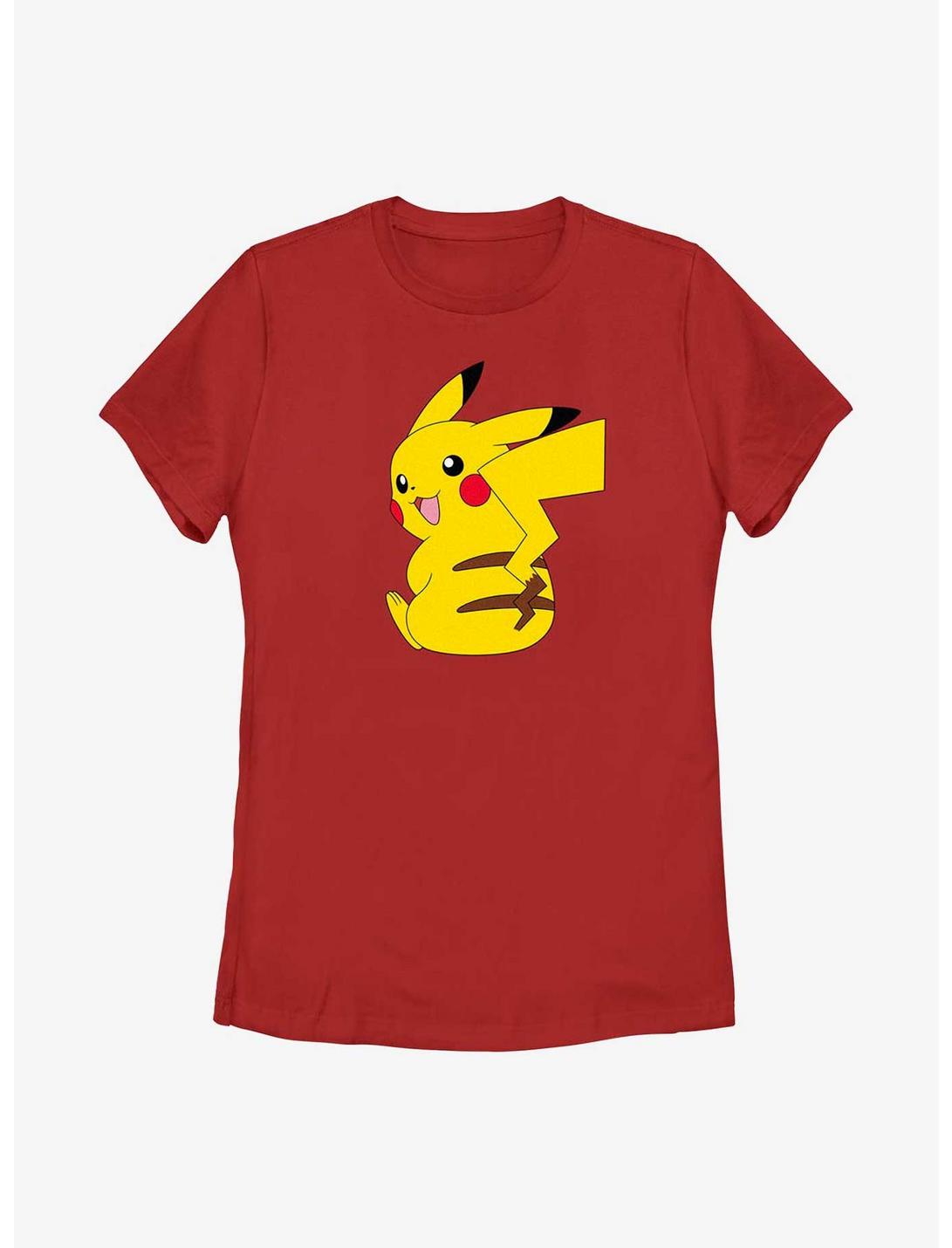 Pokemon Pikachu Back Womens T-Shirt, RED, hi-res