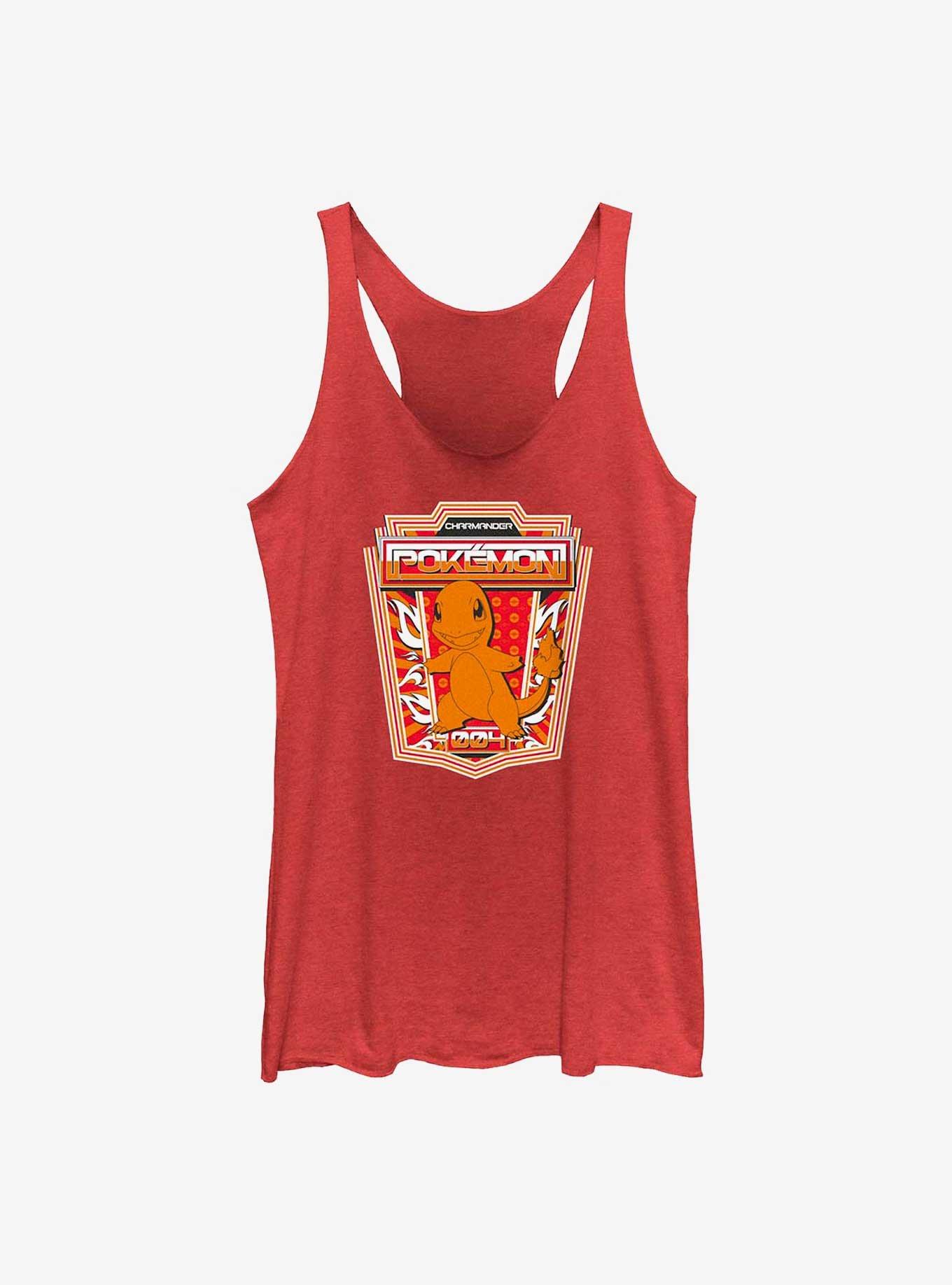 Pokemon Charmander Badge Womens Tank Top, RED HTR, hi-res
