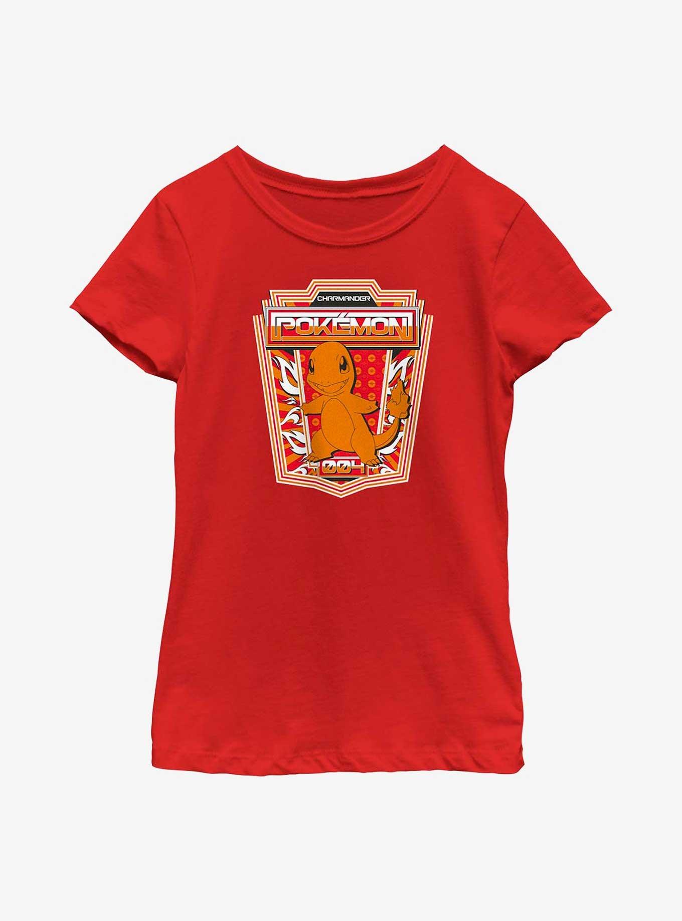 Pokemon Charmander Badge Youth Girls T-Shirt, , hi-res