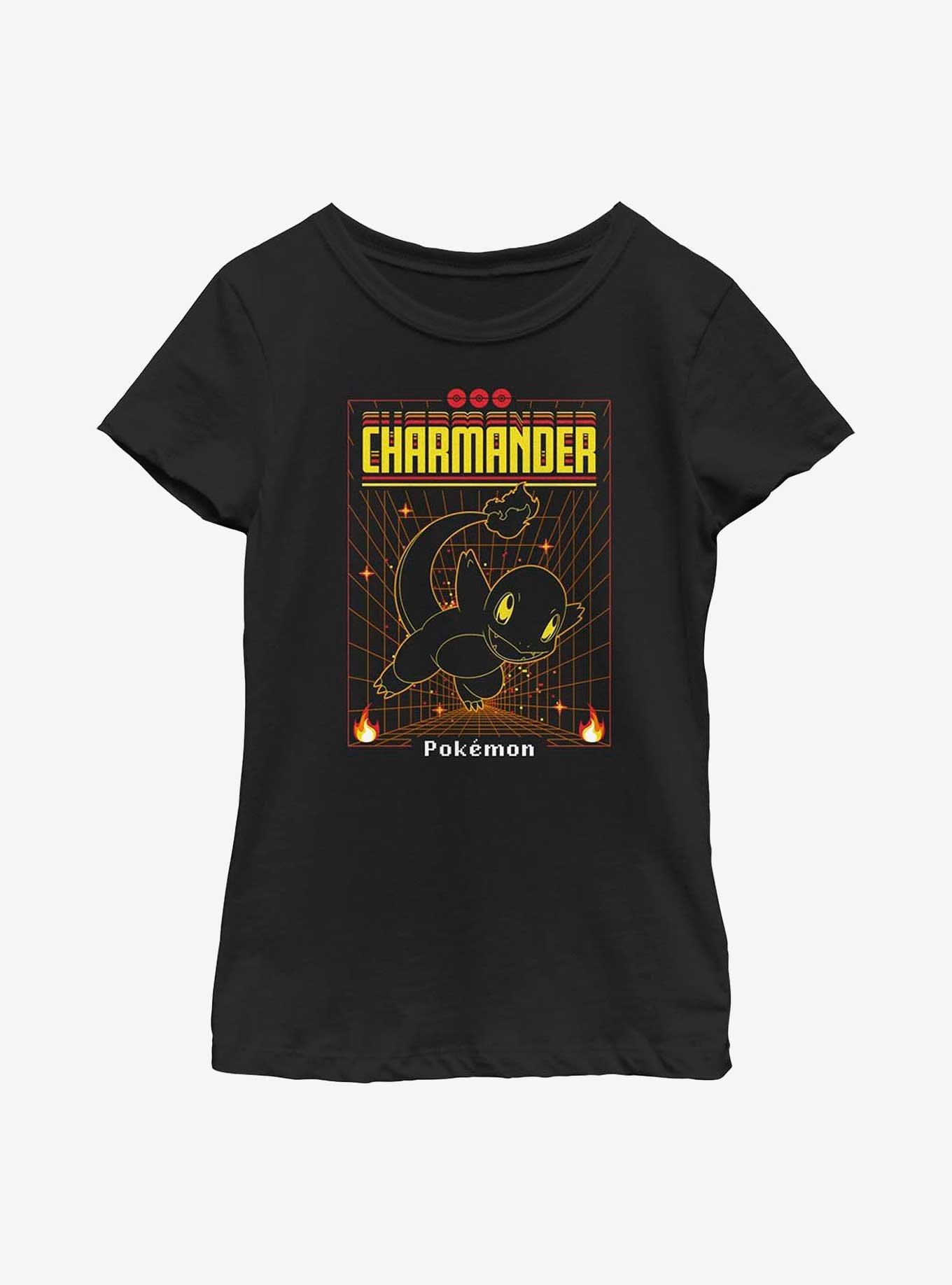 Pokemon Charmander Grid Youth Girls T-Shirt