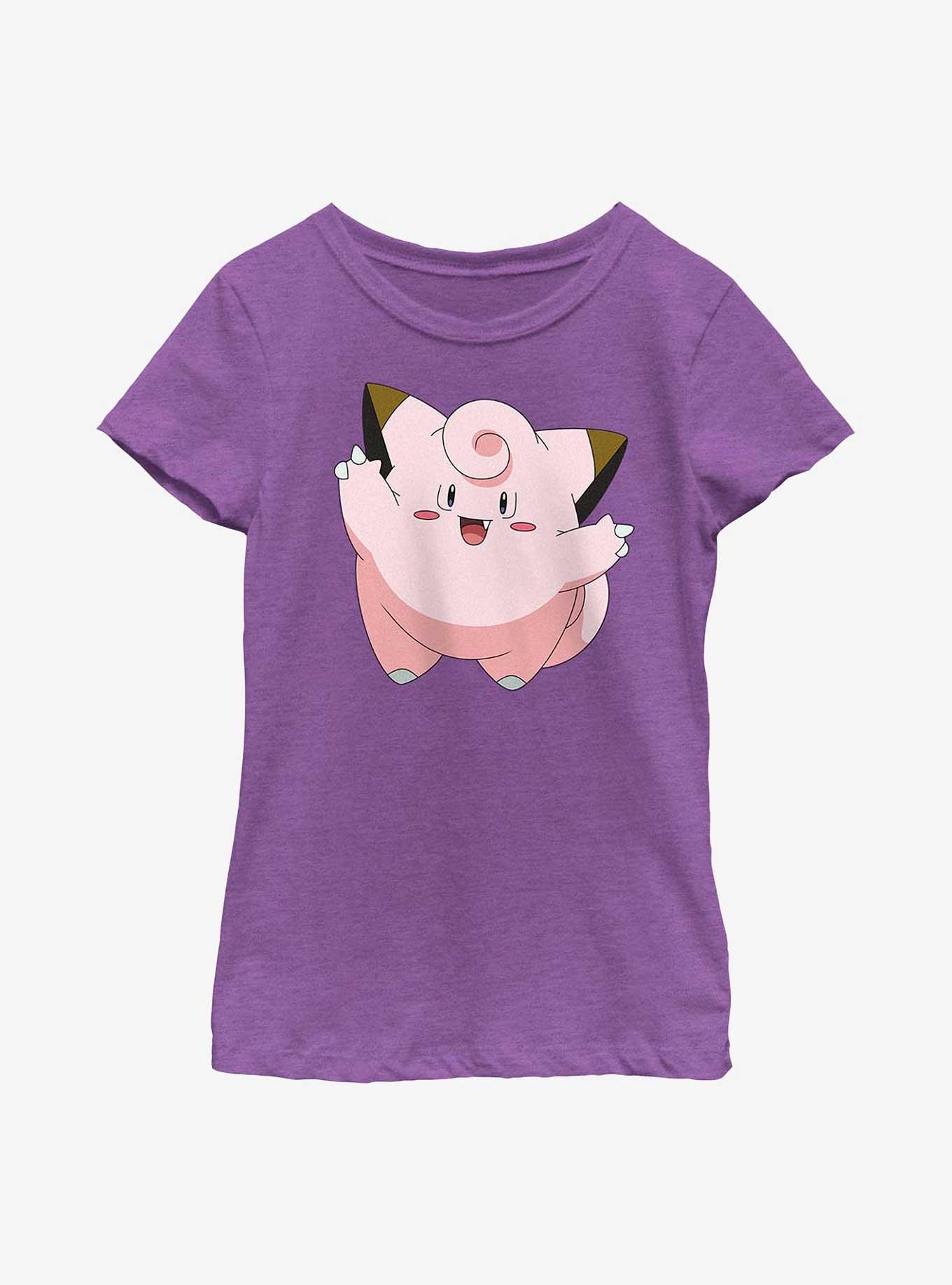 Pokemon Clefairy Youth Girls T-Shirt, PURPLE BERRY, hi-res