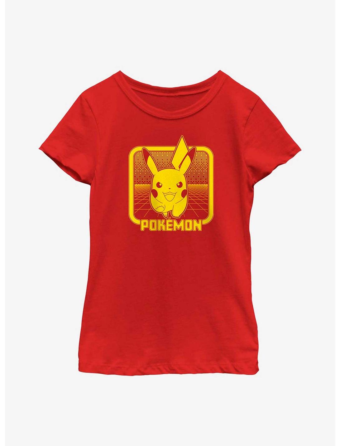 Pokemon Digital Pikachu Youth Girls T-Shirt, RED, hi-res
