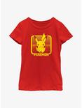 Pokemon Digital Pikachu Youth Girls T-Shirt, RED, hi-res