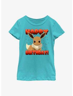 Plus Size Pokemon Eevee Birthday Youth Girls T-Shirt, , hi-res