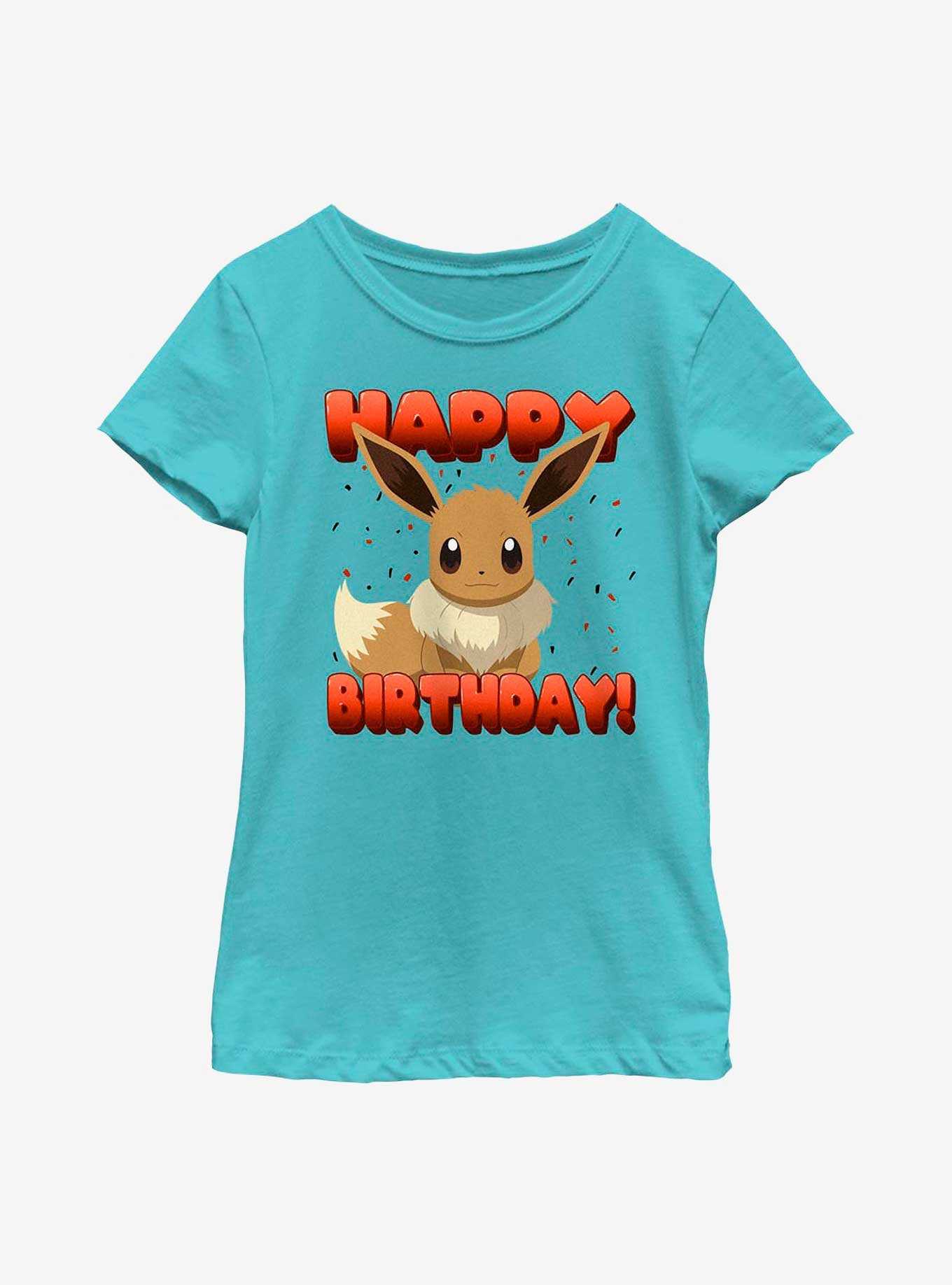 Pokemon Eevee Birthday Youth Girls T-Shirt, , hi-res
