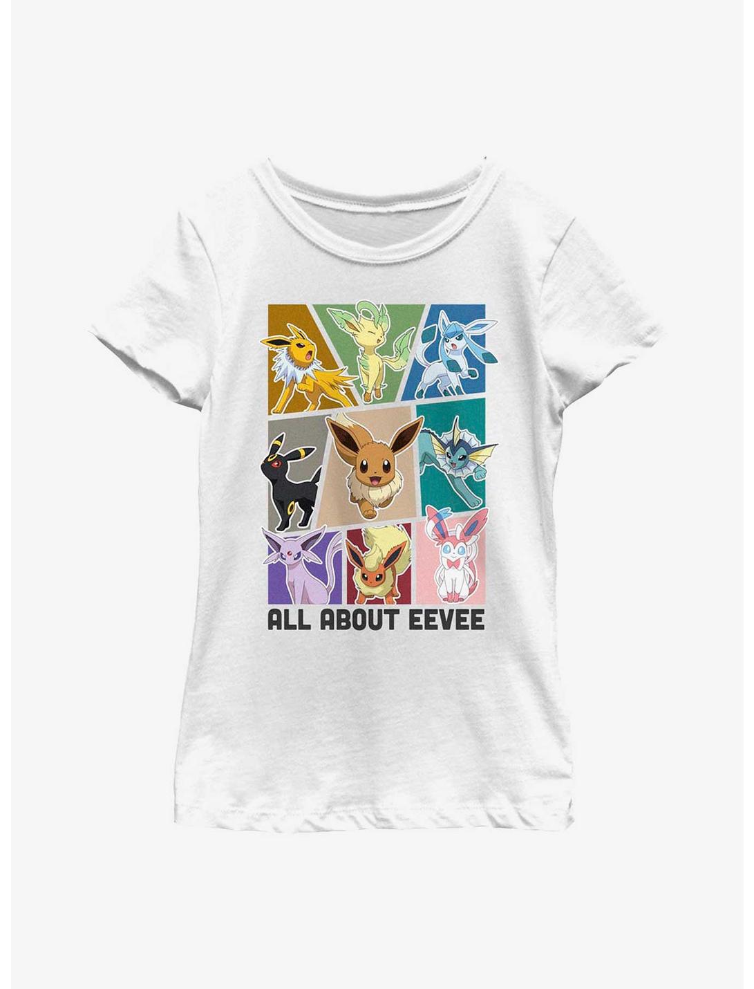 Pokemon Eeveelution All About Eevee Youth Girls T-Shirt, WHITE, hi-res