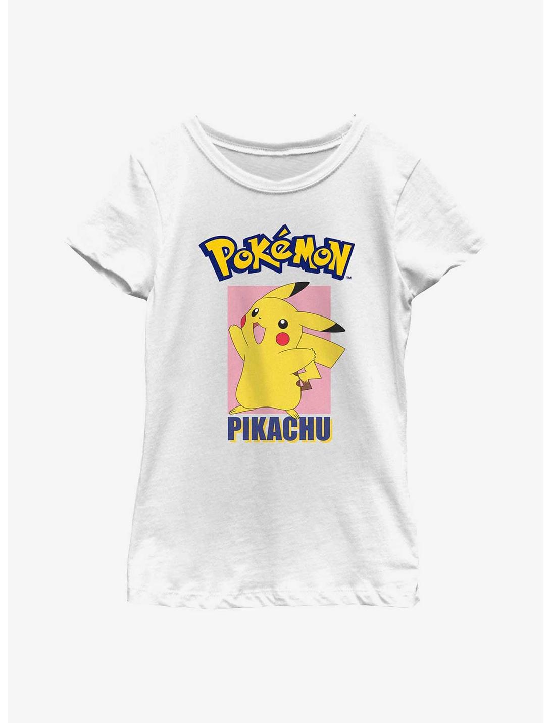 Pokemon Pikachu Pose Youth Girls T-Shirt, WHITE, hi-res