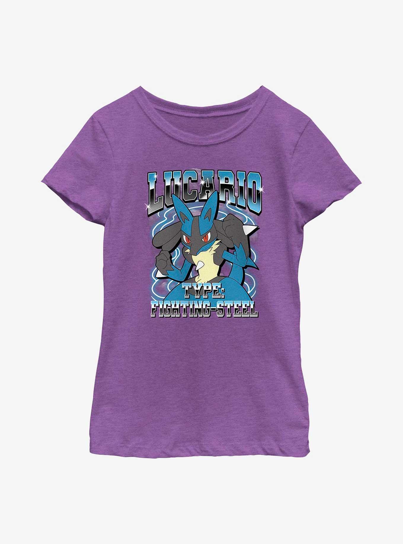 Pokemon Lucario Type Youth Girls T-Shirt, PURPLE BERRY, hi-res