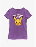 Pokemon Pikachu Best Birthday Youth Girls T-Shirt, PURPLE BERRY, hi-res