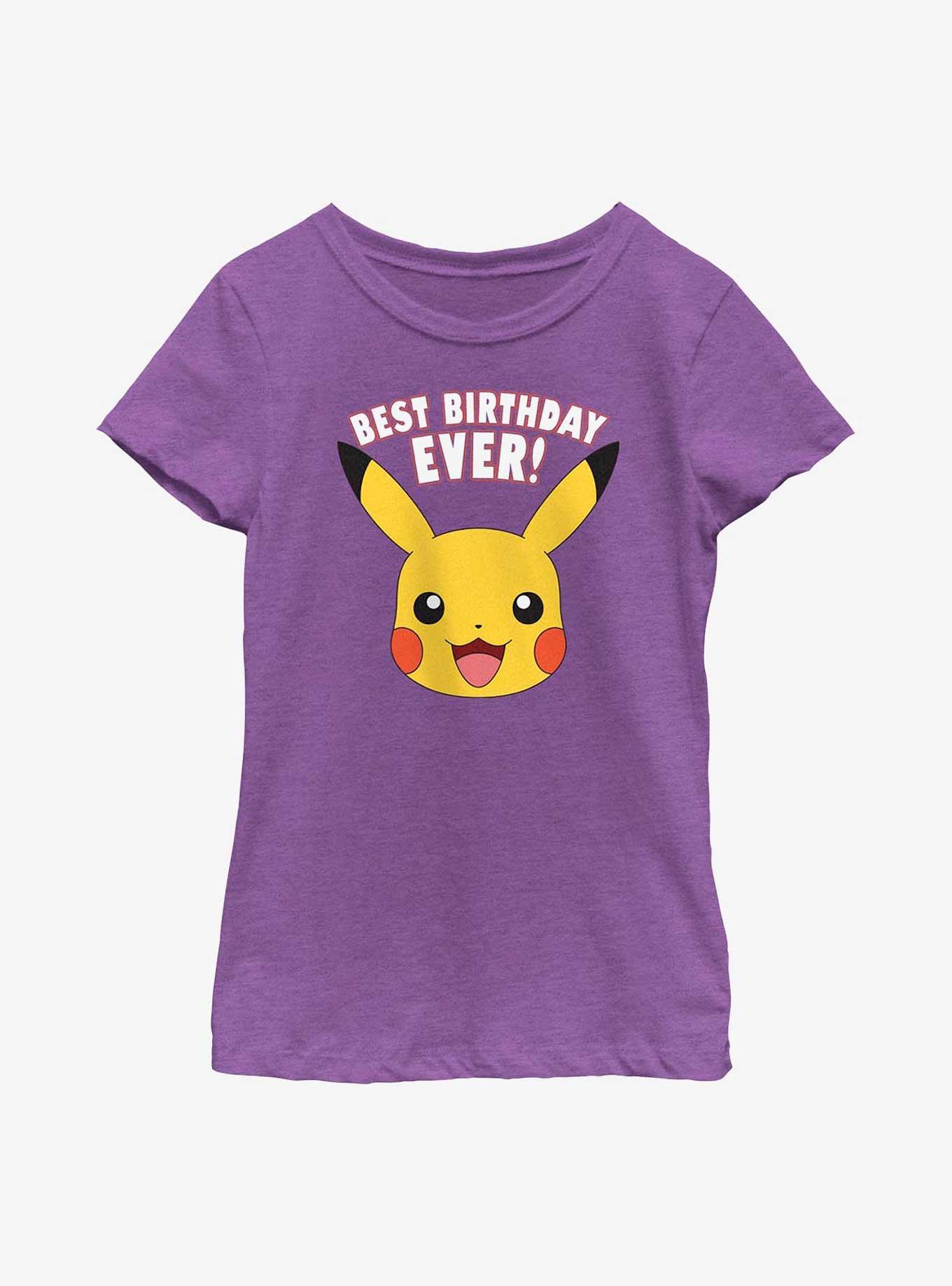 Pokemon Pikachu Best Birthday Youth Girls T-Shirt, , hi-res