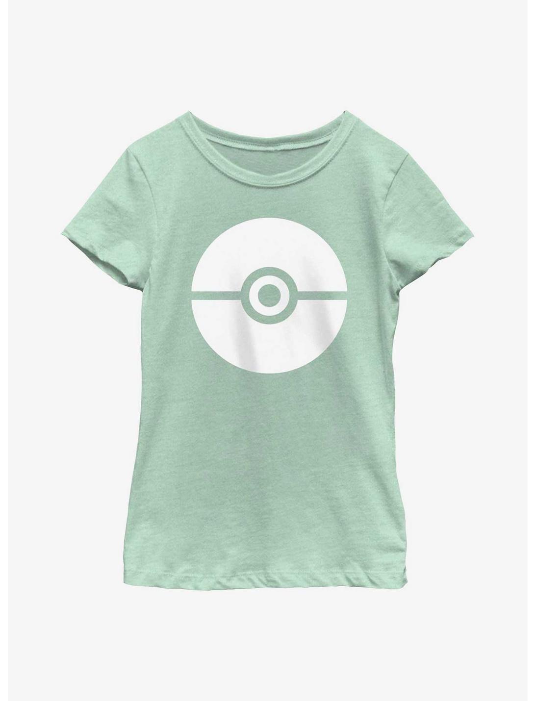 Pokemon Pokeball Simple Youth Girls T-Shirt, MINT, hi-res