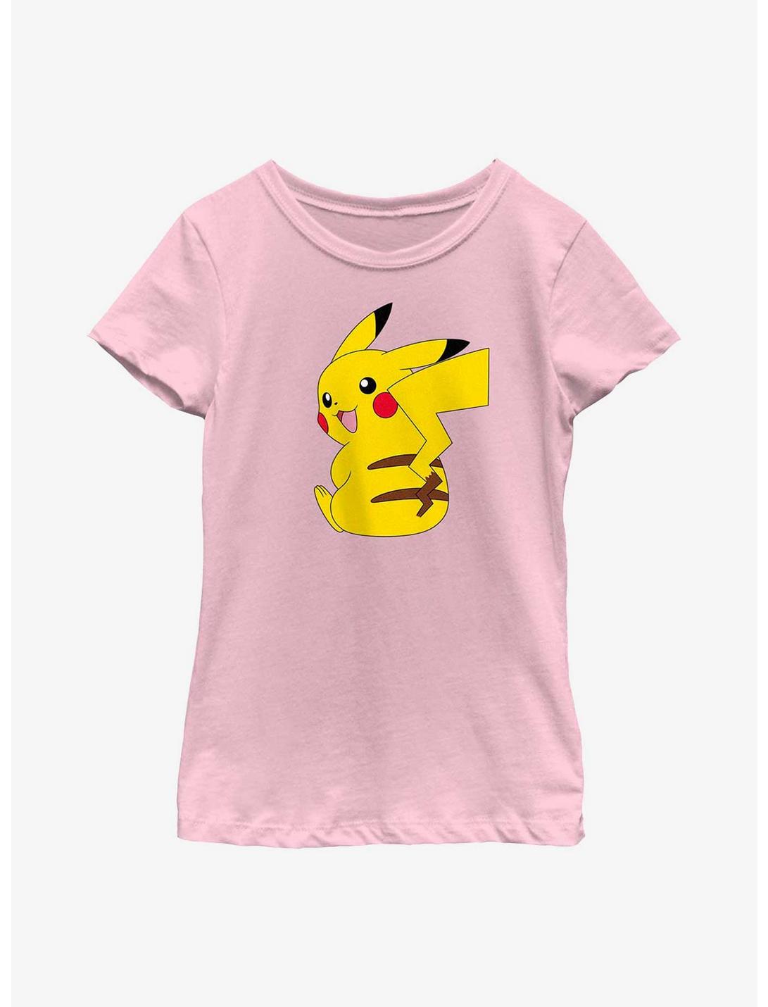 Pokemon Pikachu Back Youth Girls T-Shirt, PINK, hi-res