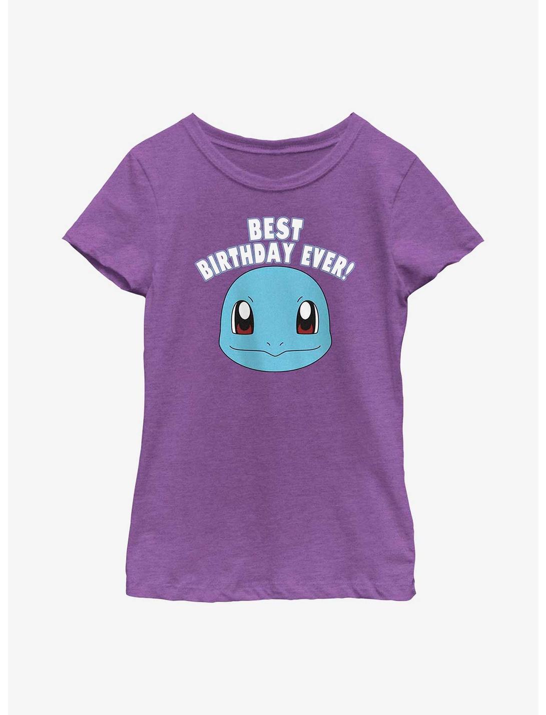 Pokemon Squirtle Best Birthday Youth Girls T-Shirt, PURPLE BERRY, hi-res
