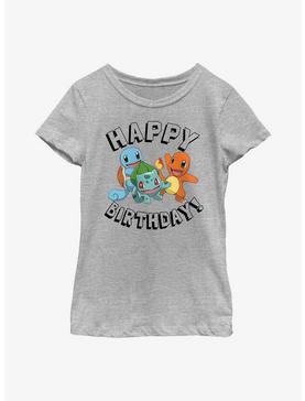 Pokemon Happy Birthday Starter Party Youth Girls T-Shirt, , hi-res