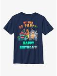 Pokemon Evolved Starter Birthday Youth T-Shirt, NAVY, hi-res