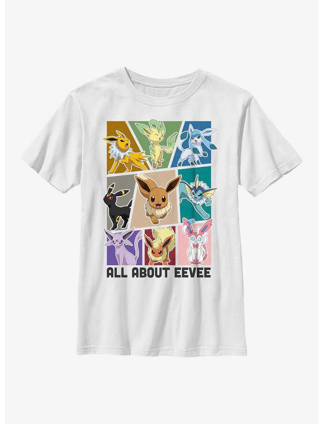 Pokemon Eeveelution All About Eevee Youth T-Shirt, WHITE, hi-res