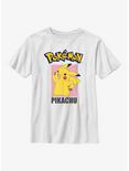 Pokemon Pikachu Pose Youth T-Shirt, WHITE, hi-res