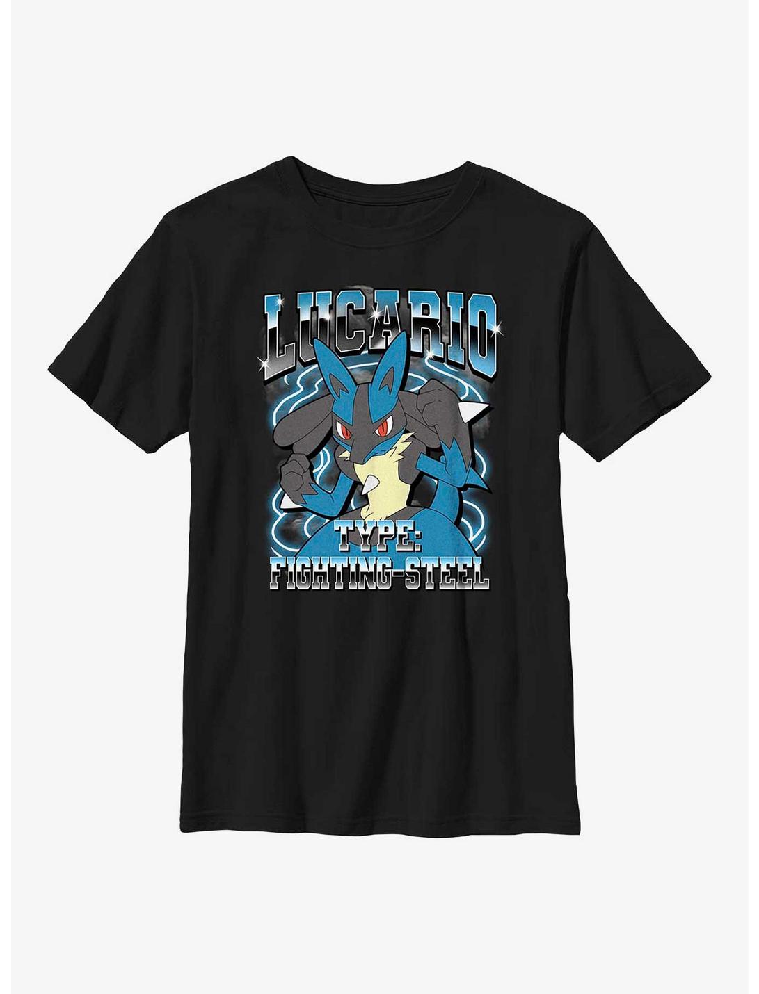 Pokemon Lucario Type Youth T-Shirt, BLACK, hi-res