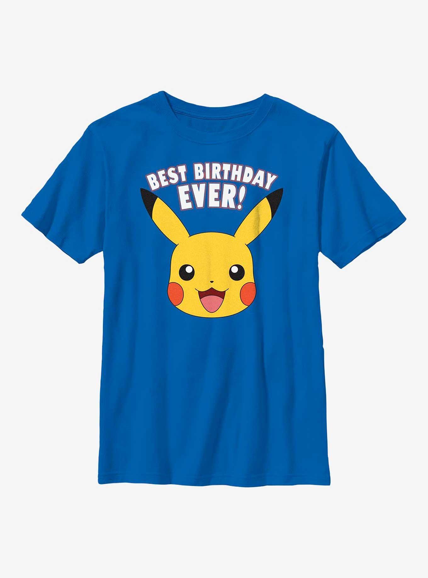 Pokemon Pikachu Best Birthday Youth T-Shirt, ROYAL, hi-res
