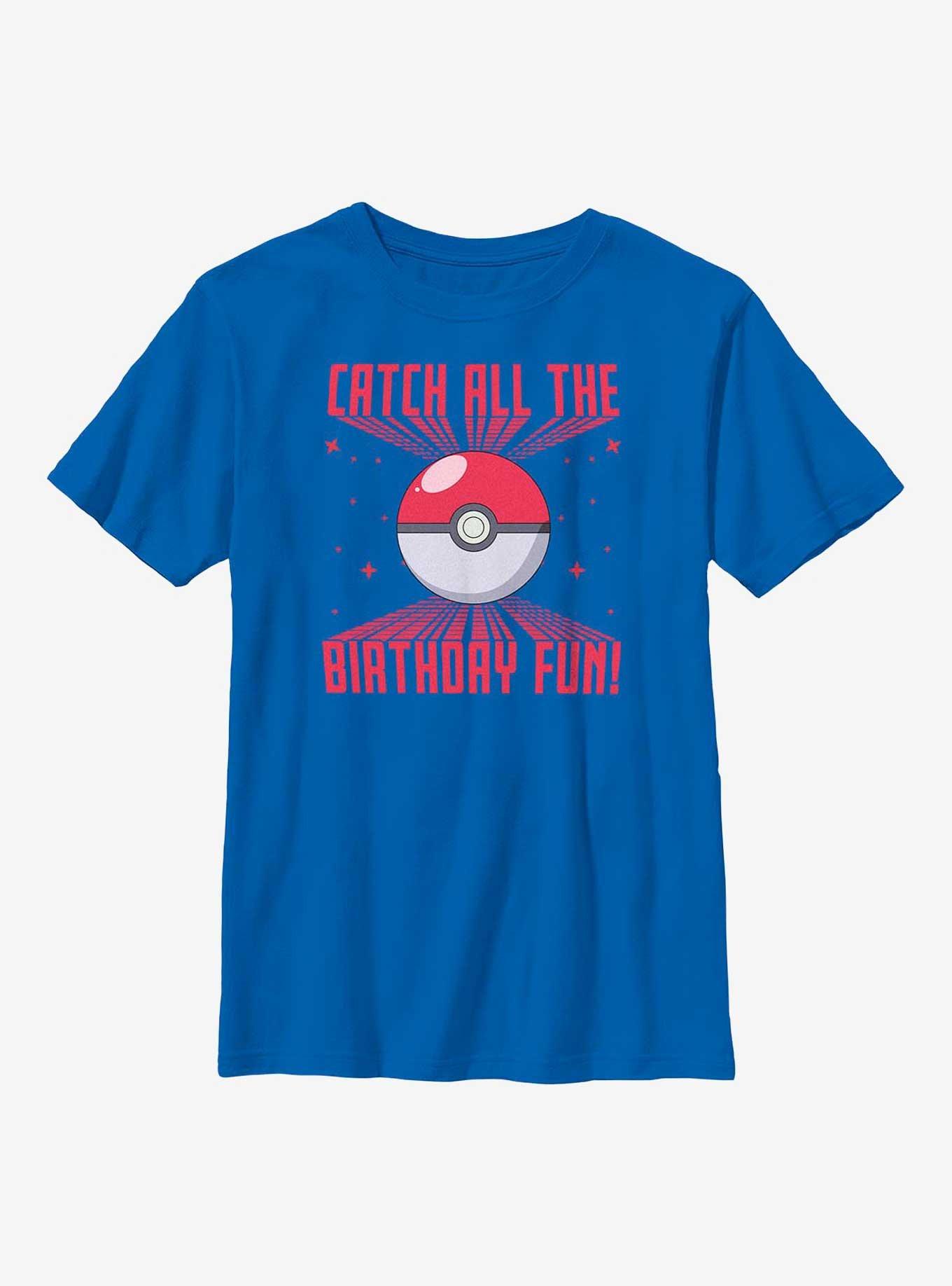 Pokemon Catch All The Fun Youth T-Shirt, ROYAL, hi-res