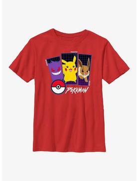 Pokemon Gengar, Pikachu, & Eevee Youth T-Shirt, , hi-res