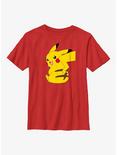 Pokemon Pikachu Back Youth T-Shirt, RED, hi-res
