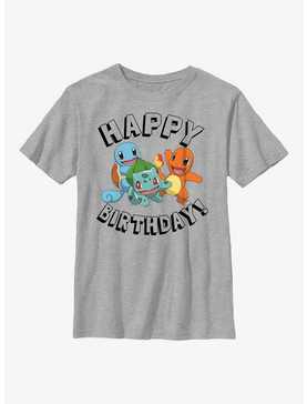 Pokemon Happy Birthday Starter Party Youth T-Shirt, , hi-res