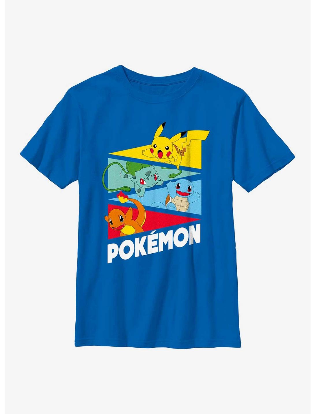Pokemon Starter Pendents Youth T-Shirt, ROYAL, hi-res