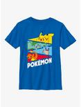 Pokemon Starter Pendents Youth T-Shirt, ROYAL, hi-res