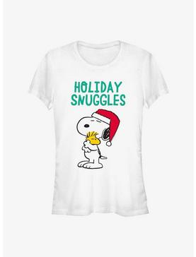 Peanuts Snoopy and Woodstock Holiday Snuggles Girls T-Shirt, , hi-res