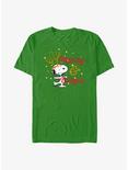 Peanuts Reindeer Snoopy Merry & Bright T-Shirt, KELLY, hi-res