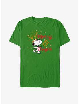 Peanuts Reindeer Snoopy Merry & Bright T-Shirt, , hi-res