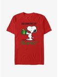 Peanuts Say Presents T-Shirt, RED, hi-res