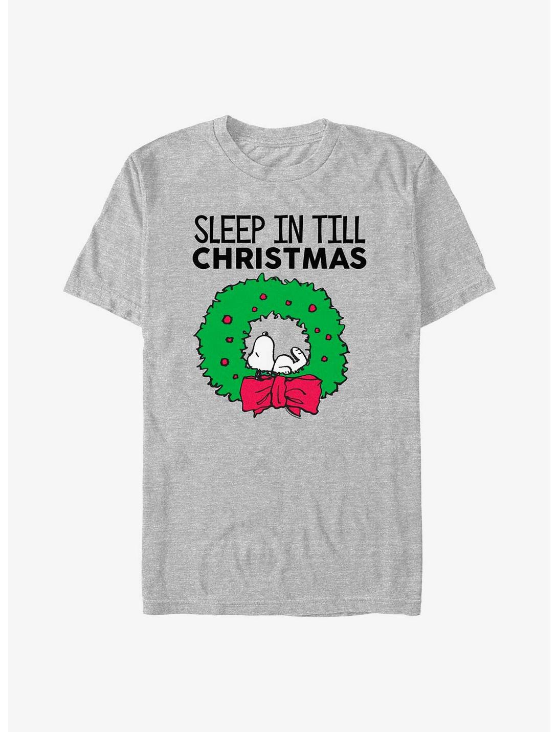 Peanuts Sleep In Till Christmas T-Shirt, ATH HTR, hi-res