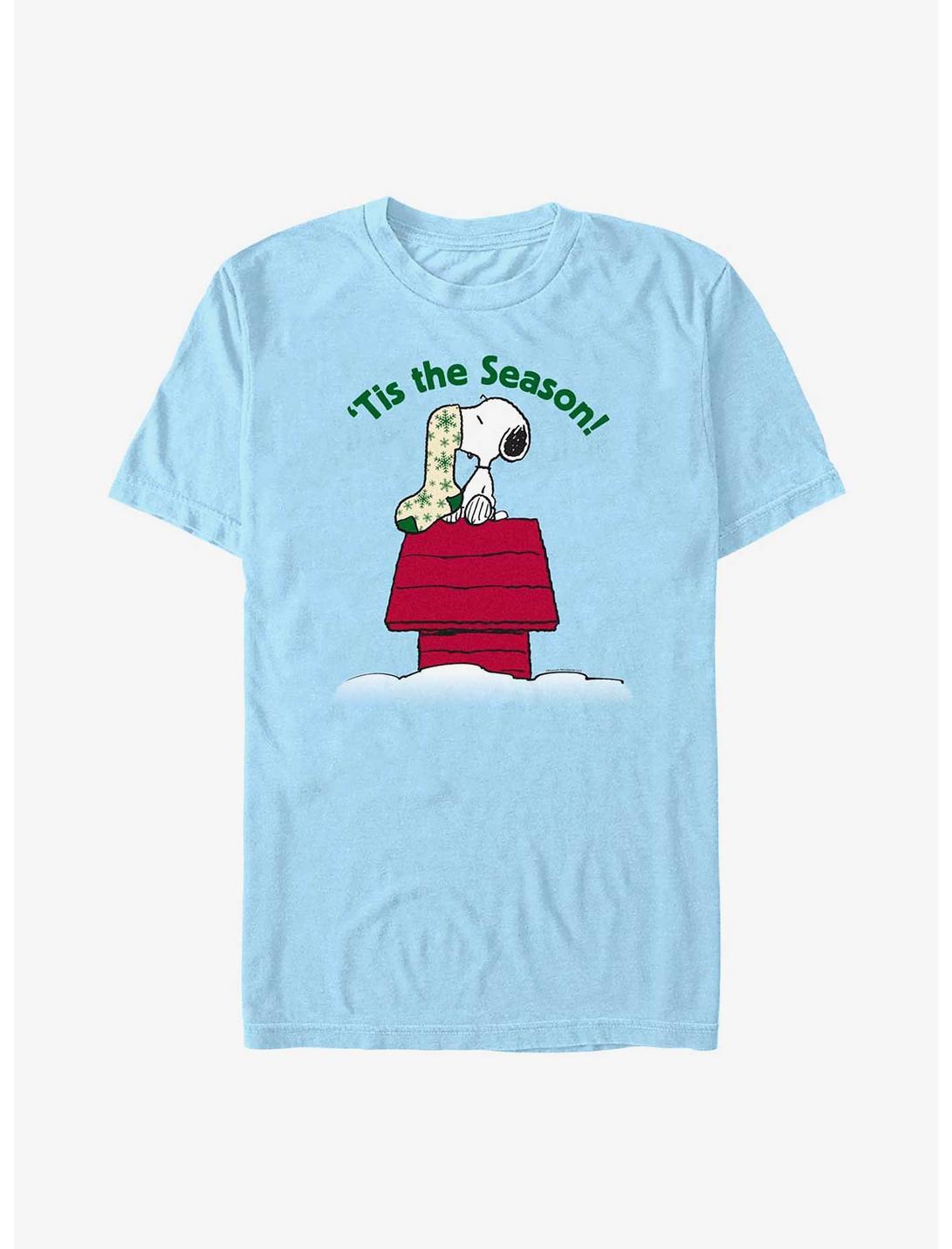Peanuts 'Tis The Season Snoopy T-Shirt, LT BLUE, hi-res