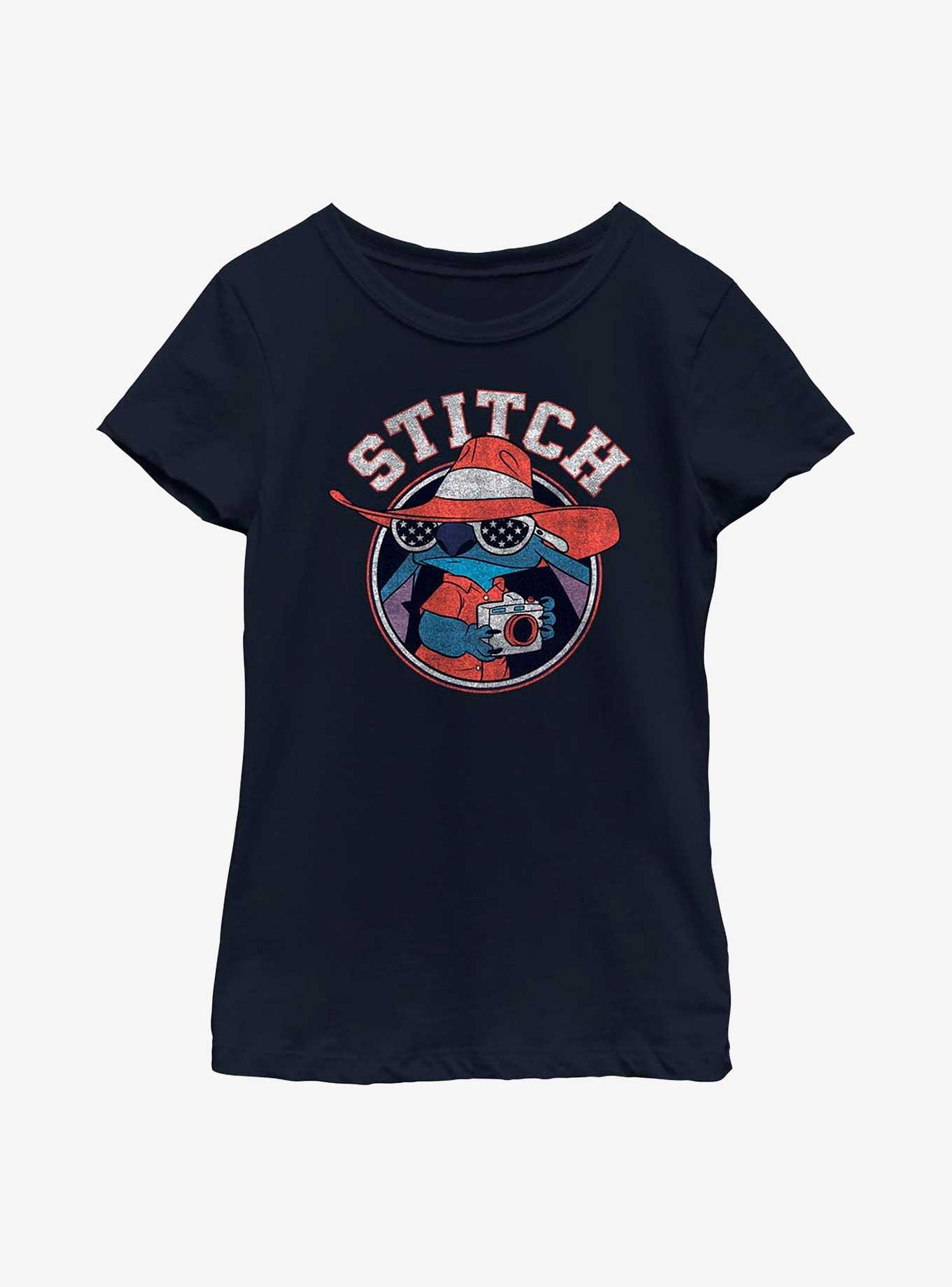 Disney Lilo & Stitch Tourist Stitch Youth Girls T-Shirt, , hi-res