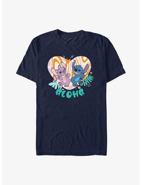 Disney Lilo & Stitch Angel and Stitch Groovy Heart T-Shirt, , hi-res