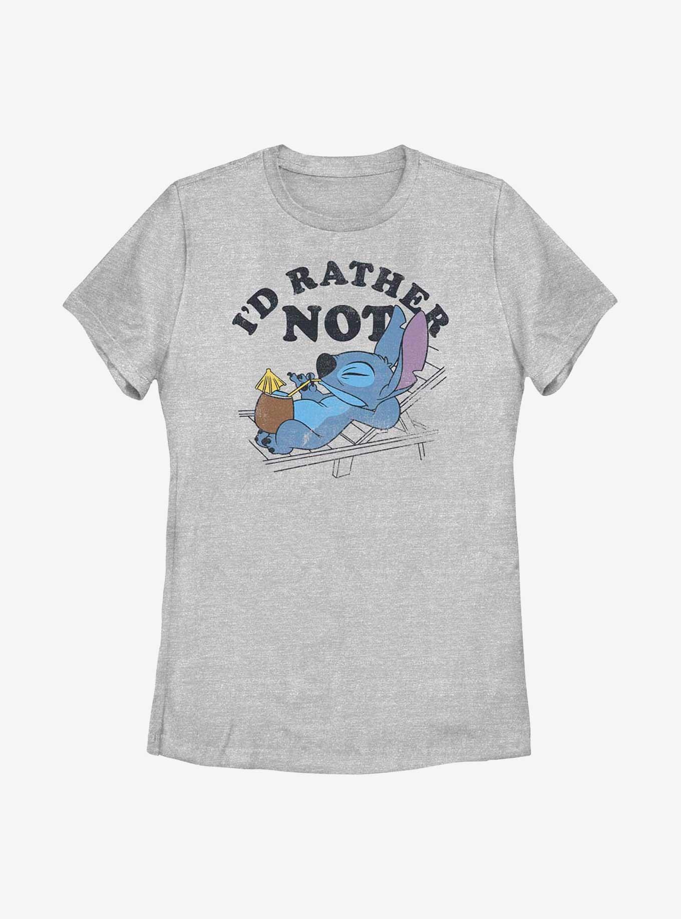 Disney Lilo & Stitch I'd Rather Not Womens T-Shirt, ATH HTR, hi-res