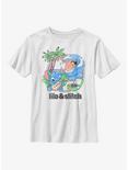 Disney Lilo & Stitch Beach Day Youth T-Shirt, WHITE, hi-res