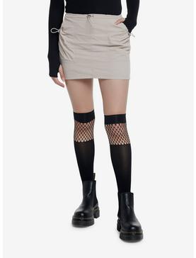 Khaki Cargo Skirt, , hi-res
