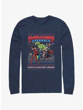 Marvel Avengers Assemble Ugly Christmas Long-Sleeve T-Shirt, , hi-res