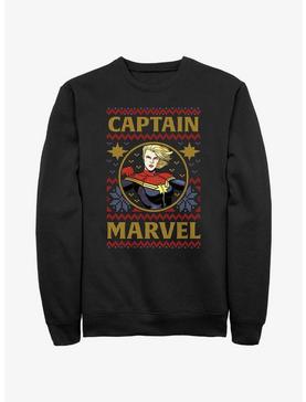 Plus Size Marvel Captain Marvel Ugly Christmas Sweatshirt, , hi-res