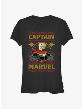 Marvel Captain Marvel Ugly Christmas Girls T-Shirt, , hi-res