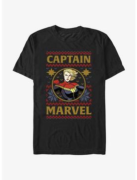Plus Size Marvel Captain Marvel Ugly Christmas T-Shirt, , hi-res