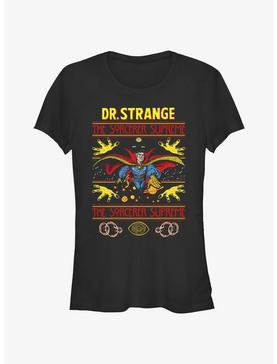 Marvel Doctor Strange Sorcerer Supreme Ugly Christmas Girls T-Shirt, , hi-res